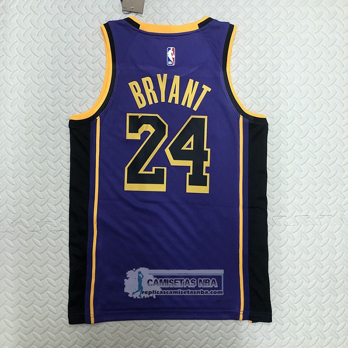 Camiseta Los Angeles Lakers Kobe Bryant NO 24 Statement 2022-23 Violeta